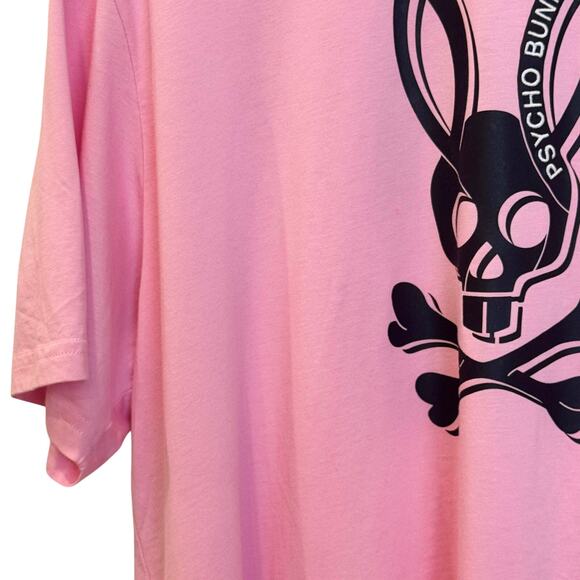 Psycho Bunny T-Shirt Size 9 3XL Pink Peru Logo Graphic Logo Pima Short Sleeve - Picture 6 of 16